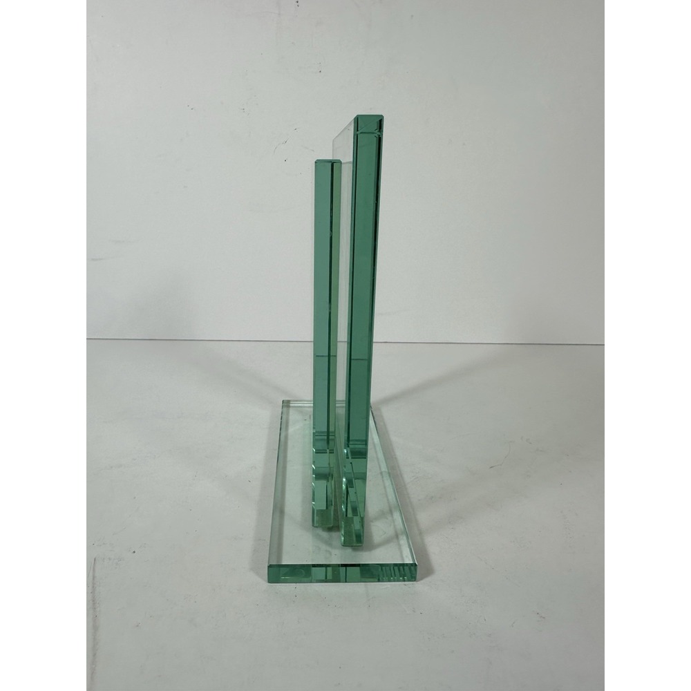 Jade Green Glass Picture Frame 3.5 X 5 Photo Free Standing Table Top Modern - Picture 4 of 7